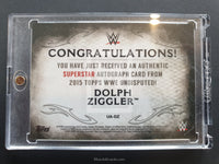 WWE Undisputed 2015 Dolph Ziggler UA-DZ Autograph Trading Card Back