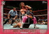WWE Undisputed 2015 FF-11 Bret The Hitman Hart Famous Finishers Red Parallel Trading Card Front
