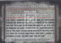 WWE Undisputed 2015 FF-12 John Cena Purple Parallel Famous Finishers trading card Back