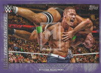 WWE Undisputed 2015 FF-12 John Cena Purple Parallel Famous Finishers trading card Front