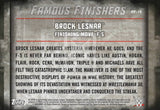 WWE Undisputed 2015 FF-16 Brock Lesnar Famous Finishers Black Parallel Trading Card Back