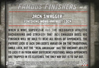 WWE Undisputed 2015 FF-23 Jack Swagger Famous Finishers Red Parallel Trading Card Back