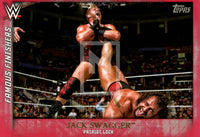 WWE Undisputed 2015 FF-23 Jack Swagger Famous Finishers Red Parallel Trading Card Front