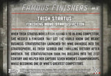 WWE Undisputed 2015 FF-3 Trish Stratus Famous Finishers Red Parallel Trading Card Back