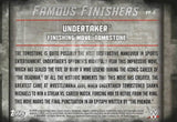 WWE Undisputed 2015 FF-5 Undertaker Famous Finishers Trading Card Back