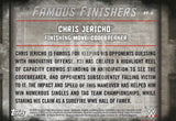 WWE Undisputed 2015 FF-9 Chris Jericho Famous Finishers Red Parallel Trading Card Back