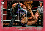 WWE Undisputed 2015 FF-9 Chris Jericho Famous Finishers Red Parallel Trading Card Front