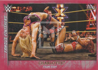 WWE Undisputed 2015 FF-28 Charlotte Flair Famous Finishers Red Parallel Trading Card Front