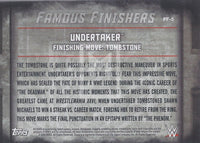WWE Undisputed 2015 FF-5 Undertaker Famous Finishers Red Parallel Trading Card Back