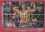 WWE Undisputed 2015 FF-8 Rick Rude Famous Finishers Red Parallel Trading Card Front