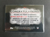 WWE Undisputed 2015 Fandango UAR-FA Parallel Autograph Relic Trading Card Back