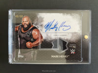WWE Undisputed 2015 Mark Henry UAR-MH Black Parallel Autograph Relic Trading Card Front