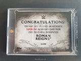 WWE Undisputed 2015 Roman Reigns UA-RRE Autograph Trading Card Back