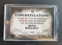 WWE Undisputed 2015 Seth Rollins UA-SR Autograph Trading Card Back