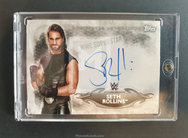 WWE Undisputed 2015 Seth Rollins UA-SR Autograph Trading Card Front