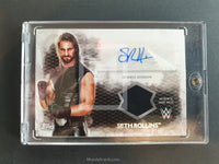 WWE Undisputed 2015 Seth Rollins UAR-SR Autograph Relic Trading Card Front