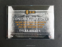 WWE Undisputed 2015 Tyler Breeze NA-TB Autograph NXT Trading Card Back