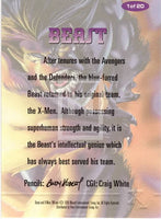 X-Men 1995 Fleer Ultra Alternate X Trading Card 1 Beast Back