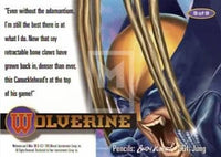 X-Men 1995 Fleer Ultra Lethal Weapon Trading Card 9 Wolverine Back