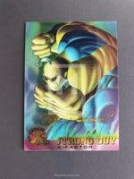 X-Men Fleer Ultra All Chromium Gold Signature Parallel Trading Card Strong Guy 19 Front