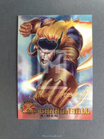 X-Men Fleer Ultra All Chromium Gold Signature Parallel Trading Card Cannonball 4 Front