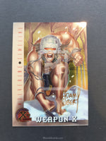 X-Men Fleer Ultra All Chromium Gold Signature Parallel Trading Card Weapon X 82