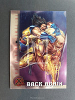 X-Men Fleer Ultra All Chromium Gold Signature Parallel Trading Card Back Again 89 Front