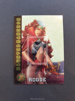 X-Men Fleer Ultra All Chromium Gold Signature Parallel Trading Card Rogue 97 Front