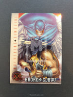 X-Men Fleer Ultra All Chromium Trading Card Broken Claws 88 Front