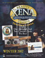 Xena Warrior Princess Beauty and Brawn Promo Trading Card Sell Sheet Front