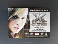 X-men 3 The Last Stand Marvel Casting Call Trading Card Kathryn Kitty Pryde CC10 Back