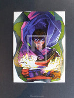 X-men 95 Ultra Fleer Hunters Stalkers Trading Card Magneto Error 8 Front Hobby Rainbow